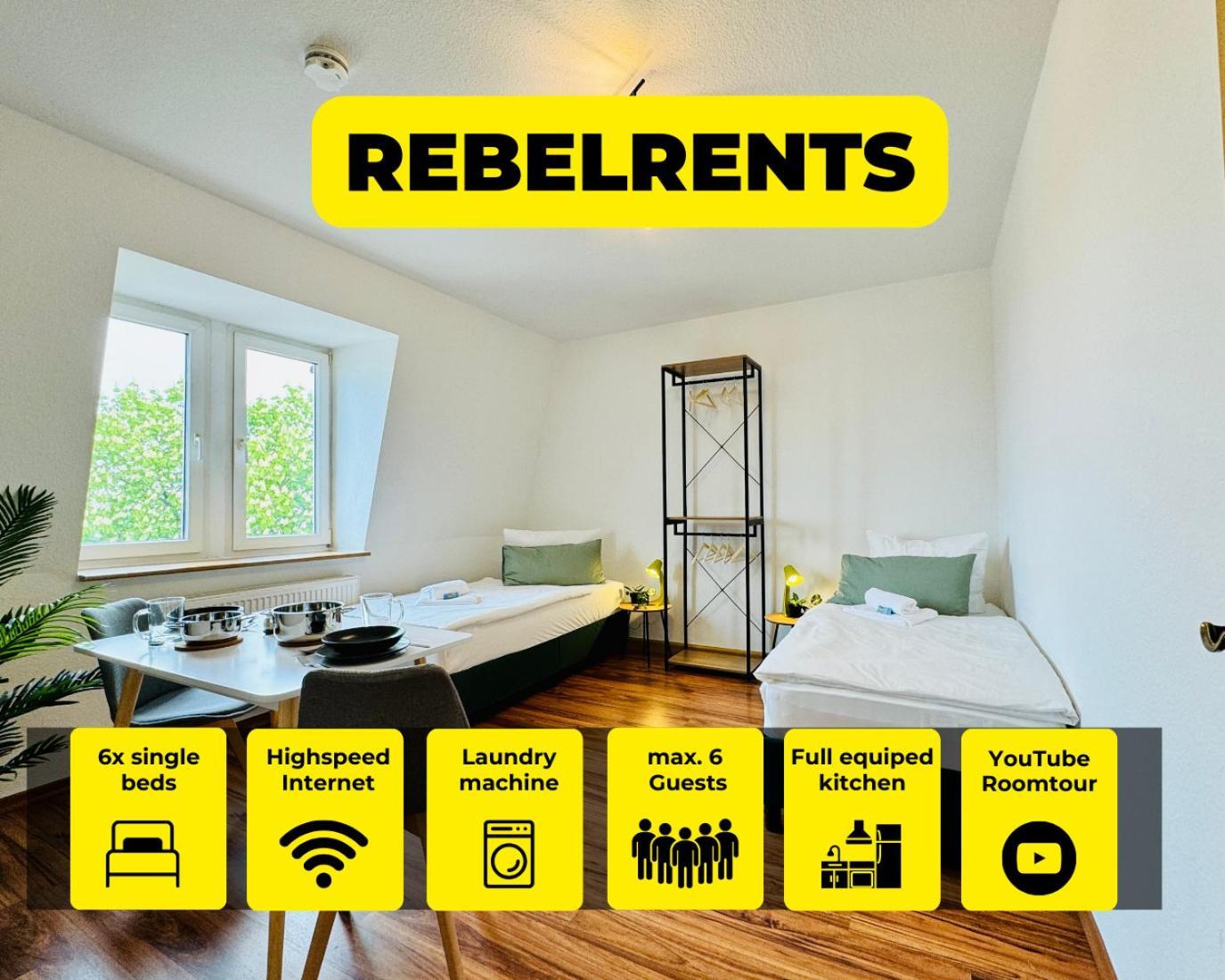 #3 Rebelrents - 6P Apartment, Modern, Stylisch Und Zentral! ไซทซ์ ภายนอก รูปภาพ